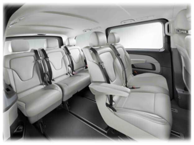 chauffeur services airport transfers mercedes v class 6 seater