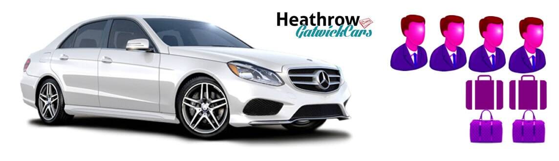 eclass Mercedes benz taxi from heathrow to gatwick