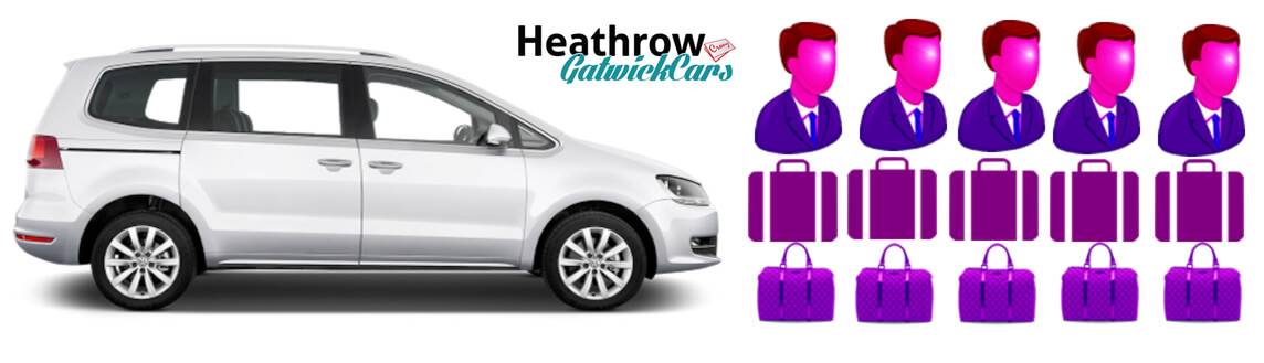 mpv 5 seater people carrier transport from gatwick to heathrow
